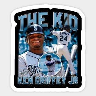 Ken Griffey Jr The Kid Basketball Legend Signature Vintage Retro 80s 90s Bootleg Rap Style Sticker